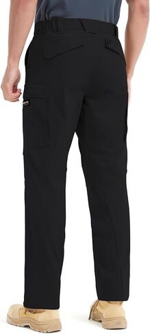 Men's Hiking Pants Lightweight 32" Cargo Tactical Pants for Men Stretch Water Resistant with Cargo Pockets Military Khaki 32 in Kuwait