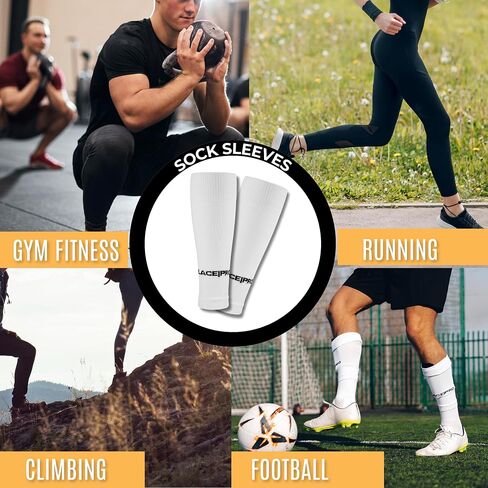 Premium Football Sock Sleeves - Soccer Shin Guard Sleeves - Football Sock Sleeves for Men - Football Sleeves for Women - Shin Guard Sleeve for Football in Saudi Arabia