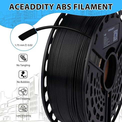 ABS 3D Printer Filament, Heat Resistant, Dimensional Accuracy +/- 0.02 mm,1 kg Spool, 1.75 mm (Red) in Saudi Arabia
