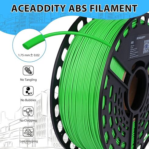 ABS 3D Printer Filament, Heat Resistant, Dimensional Accuracy +/- 0.02 mm,1 kg Spool, 1.75 mm (Red) in Saudi Arabia