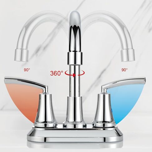 RKF 4 بوصة غير لامع الحمام الأسود الحمام صنبور 2 مقبل مراكب الحمام صنبور 360 دوار صنبور الحمام الحمام الحنفيات الحنفية للوعة 3 حفرة الحمام الخلاط المرحاض الصنبور BF023-MB in Kuwait