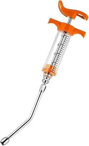 1 Set Feeding Syringe with Drench Nozzle Adjustable Dosage Reusable Drench Gun Syringe for Goat, Horse, Sheep, Dog, Pig, Cat, Bird, Small Pet (M-50ml) in Saudi Arabia