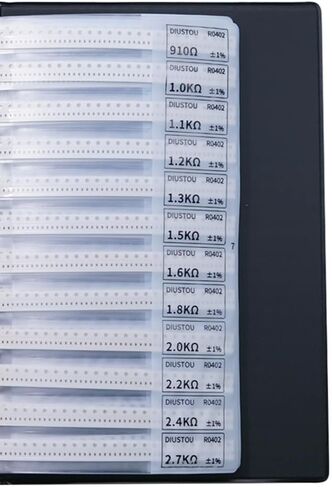 0201 Chip Fixed Resistors 170 Resistance Types 50 Resistor Pieces Per Resistance Value 1% Accuracy Resistor Kits Multi-Type Multi-Number Resistor Kits Passive Components for Easy Access and Storage in Kuwait