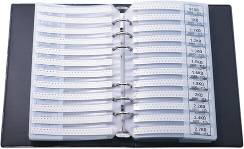 0201 Chip Fixed Resistors 170 Resistance Types 50 Resistor Pieces Per Resistance Value 1% Accuracy Resistor Kits Multi-Type Multi-Number Resistor Kits Passive Components for Easy Access and Storage in Kuwait