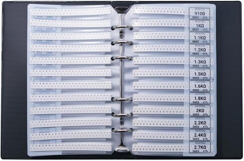 0201 Chip Fixed Resistors 170 Resistance Types 50 Resistor Pieces Per Resistance Value 1% Accuracy Resistor Kits Multi-Type Multi-Number Resistor Kits Passive Components for Easy Access and Storage in Kuwait
