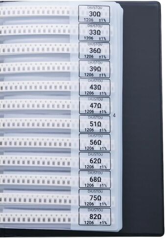 0201 Chip Fixed Resistors 170 Resistance Types 50 Resistor Pieces Per Resistance Value 1% Accuracy Resistor Kits Multi-Type Multi-Number Resistor Kits Passive Components for Easy Access and Storage in Kuwait