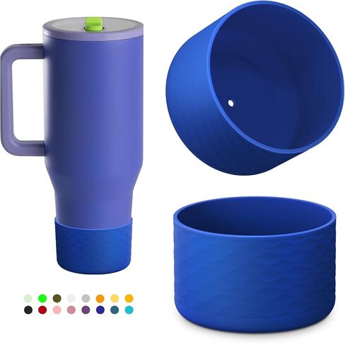 yoelike 2 pcs التمهيد السيليكون للمسافرين hydrojug 40 أوقية 32 أونصة ، غلاف واقٍ مضاد للانزلاق للوصول إلى الفولاذ المقاوم للصدأ المائي ، إكسسوارات غلاف الصدمات السفلية ، غسالة الصحون الآمنة ، BPA مجانًا in Kuwait