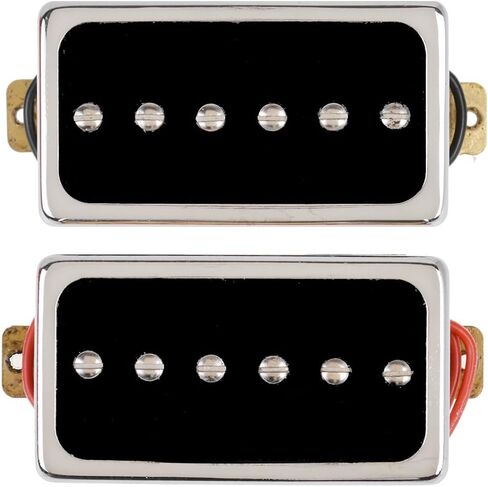 P90 style punchy tone Pickups Set, Single Coil Pickups Bridge & Neck Set for Les Paul LP Electric Guitar Parts Replacement(Red Pearl) in Saudi Arabia