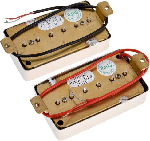 P90 style punchy tone Pickups Set, Single Coil Pickups Bridge & Neck Set for Les Paul LP Electric Guitar Parts Replacement(Red Pearl) in Saudi Arabia