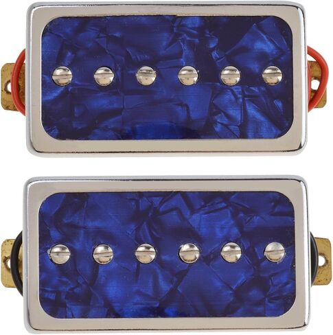 P90 style punchy tone Pickups Set, Single Coil Pickups Bridge & Neck Set for Les Paul LP Electric Guitar Parts Replacement(Red Pearl) in Saudi Arabia
