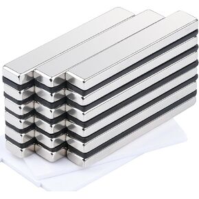 20Pcs Rare Earth Magnets Bars Heavy Duty, Rectangular Metal Small Neodymium Magnets, for Refrigerator Crafts Industrial Tool Storage (20x10x3mm) in Kuwait