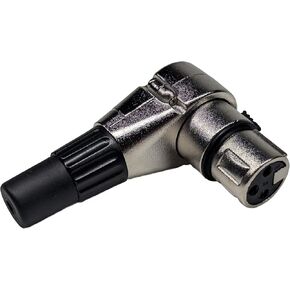 2-Pcs 3-PIN XLR Female Adjustable Right Angle Adapter, 7 Position XLR Plug, 3 Pin Mic Microphone Speaker Audio Cable Connector, 3-PIN-XLR-Female-2-Pcs