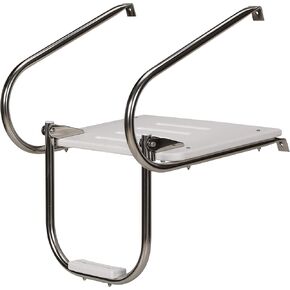 Seachoice Poly Swim Platform, Outboard, Stainless Steel, High-Strength Polyethylene Platform