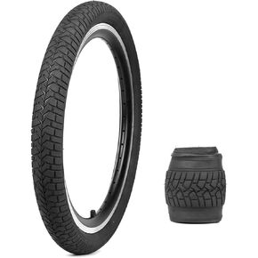 Bike Tire 20 Inch Kid Bike Tires 1/2 Pack 20 x 2.125 Folding Bead Replacement Tyre with/Without 20 Inch Inner Tubes for 20 Inch Bicycles, Child Boy Girl Bike, MTB, Mountain Bike, BMX
