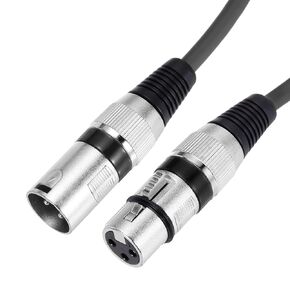 MECCANIXITY XLR Male to XLR Female Cable, 10ft XLR to XLR Microphone Cable, Audio Adapter Cord for Preamps/Speaker Systems, Yellow