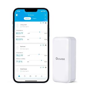 Govee Hygrometer Thermometer 3Pack H5100, Mini Bluetooth Temperature Humidity Sensor with APP Notification Alert, 2 Years Free Data Storage Export, 230 Feet Connecting Range