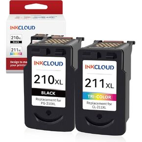 INKCLOUD Compatible Ink Cartridges Replacement for Canon PG-260 XL CL-261 XL 260XL 261XL Combo Pack for Canon TS5320 TS6420 TR7020 All in One Wireless Printer (1 Black,1 Tri-Color, 2Pack)