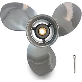 OEM Upgrade Aluminum Outboard Boat Propeller for Honda Engines 8 Spline Tooth 8-20 HP (9 1/4x9)