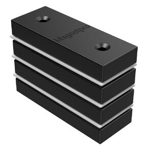 Magnetpro PP Coated Rectangular Magnets 20 LB Force Size 2" x 0.75" x 0.3", Food-Grade Shell, Rust-Proof and Waterproof, Multi-Purpose Magnets for Home for Outdoor Pack of 4