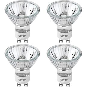 Halogen Bulbs 25 Watt GU10 120V NP5 Replacement Bulb for Candle Warmer,Scent Wax Burner, Fragrance Melt, Warming Bulb JDR Dimmable,Warm White 2700K, Pack of 4