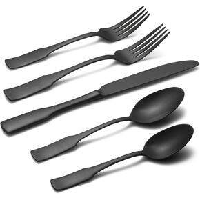 Alata Kate 40-Piece Silverware Set,Service for 8,Stainless Steel Flatware Set,Mirror Polished Cutlery Set,Dishwasher Safe