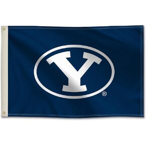 BYU Cougars College Sports Printed Flag - NCAA Licensed - Nylon - 2' x 3' School Banner (Blue)