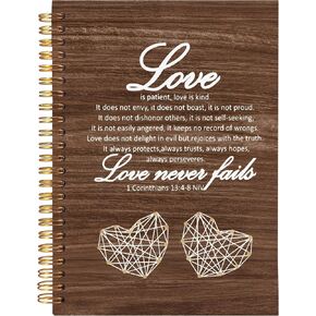 Christian Notebook, I Can Do All Things through Christ Bible Journaling Notebook, Christian Journals for Women Men, Prayer Journal, Church Notes Notebook, Hardcover Spiral Notebook 5.5x8.3 Inch