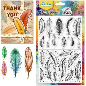 CHGCRAFT Vintage Floral Clear Stamps Silicone Seal Stamps Flowers Roses Leaves Frame Transparent Stamp for Crafts Stamps Cards for Card Making DIY Scrapbooking Journal Decoration Crafts