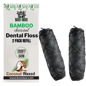 Dental Floss Refill, Charcoal Woven Thread, 8 Pieces, Mint