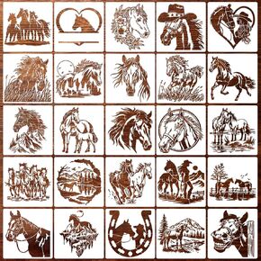 Deer Stencils for Painting 6" Animal Stencils for Wood Burning Reusable Stencil Draw Templates for Wood Wall Fabrics DIY Crafts