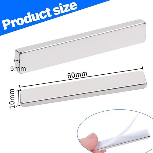 20Pcs Rare Earth Magnets Bars Heavy Duty, Rectangular Metal Small Neodymium Magnets, for Refrigerator Crafts Industrial Tool Storage (20x10x3mm) in Kuwait