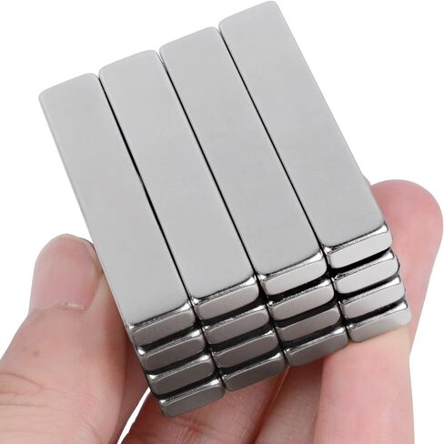 20Pcs Rare Earth Magnets Bars Heavy Duty, Rectangular Metal Small Neodymium Magnets, for Refrigerator Crafts Industrial Tool Storage (20x10x3mm) in Saudi Arabia