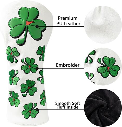 Golf Club Covers Clover Club Covers Fairway Wood Club Covers Hybrid Club Covers Leather Mallet Putter Covers Blade Club Covers Golf Club Covers Suitable for Most Brands in Saudi Arabia