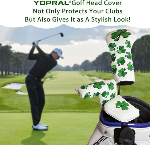 Golf Club Covers Clover Club Covers Fairway Wood Club Covers Hybrid Club Covers Leather Mallet Putter Covers Blade Club Covers Golf Club Covers Suitable for Most Brands in Saudi Arabia