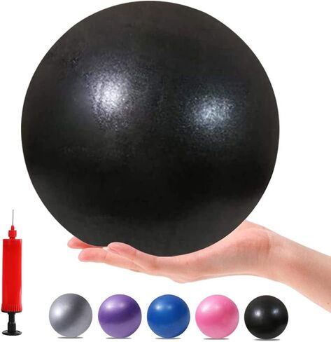 Mini Yoga Balls 6 Inch Exercise Pilates Therapy Balance Micropore Ball Barre Equipment for Home Stability Training Physical Core Training with Pump(5 PCS) in Saudi Arabia