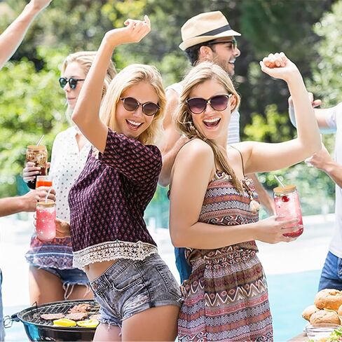 أكواب زجاجية مع أغطية وقش 1 حصص ، فنجان قهوة زجاجي ، كوب زجاجي مع غطاء للقهوة المثلجة ، عصير ، كوكتيل ، بيرة ، ويسكي ، صودا ، ماتشا ، كوب زجاجي 16 أوقية مع غطاء الخيزران ، 1 فرشاة in Saudi Arabia