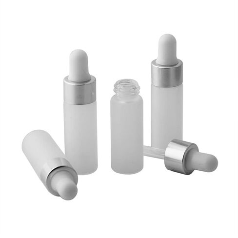 Enslz 15pcs 3ml Mini Empty Frosted Essential Oil Glass Dropper bottle Reusable Bottles Vial Nasal Oil dropper refillable bottle with Metal Screw Mouth lid&rubber Bulb (3ml, Gold) in Saudi Arabia