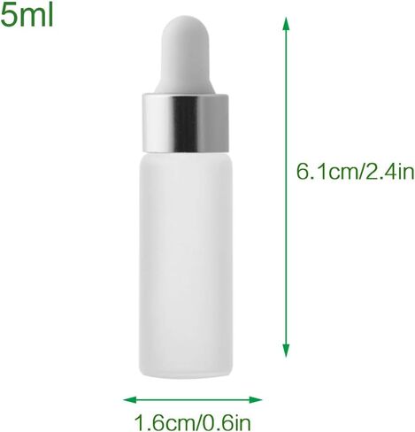Enslz 15pcs 3ml Mini Empty Frosted Essential Oil Glass Dropper bottle Reusable Bottles Vial Nasal Oil dropper refillable bottle with Metal Screw Mouth lid&rubber Bulb (3ml, Gold) in Saudi Arabia