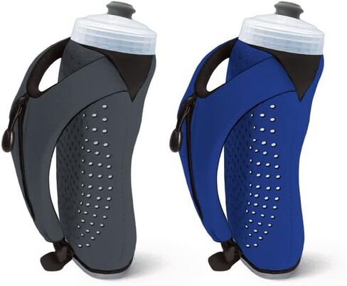 Amphipod Hydraform Ergo-Lite Handheld Water Bottle, BPA-Free Minimalist Insulated Hydration for Ultra-Running & Walking - Charcoal - 10.5 oz in Saudi Arabia