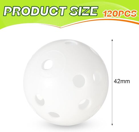 Tradder 120 Pcs 42mm Practice Golf Balls Hollow Sports Golf Training Balls Multicolor Plastic Golf Balls for Backyard Indoor Outdoor Driving Range Training Swing Practice in Saudi Arabia