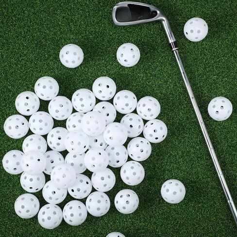 Tradder 120 Pcs 42mm Practice Golf Balls Hollow Sports Golf Training Balls Multicolor Plastic Golf Balls for Backyard Indoor Outdoor Driving Range Training Swing Practice in Saudi Arabia
