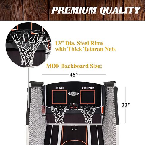 Barrington Billiards Multiple Styles Urban Arcade Collection Basketball Games with Accessories, Perfect for Family Game Rooms in Saudi Arabia
