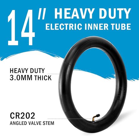 14 /16x 2.125-2.35 Bike Inner Tube - Heavy-Duty Tubes with Metal Bent Valve, 14 /16x 2.125 inch Tube with Angled Valve Stem for Electric Scooters E-Bike and 14/16 Inch Bike in Saudi Arabia