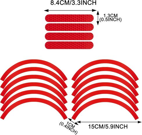 TOMALL Waterproof Reflective Wheel Stickers Self-Adhesive Warning Strip Compatible with Max G30 Electric Scooter in Saudi Arabia