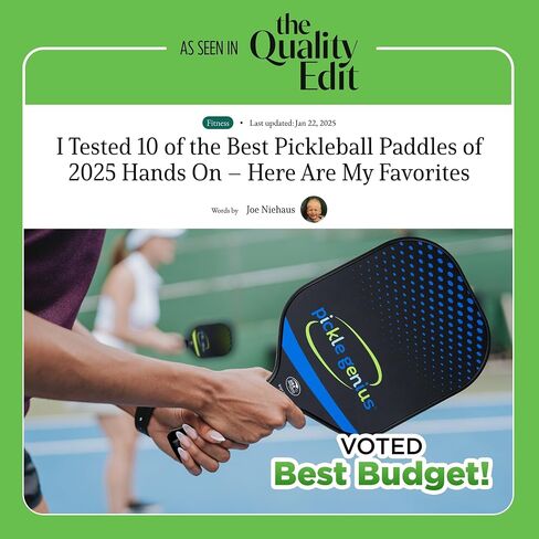 Pickleball Paddles by Pickle Genius - USAPA Approved 100% Raw Carbon Fiber Pickleball Paddle - Built-in State of The Art Technology for a Smart Combination of Power and Control - for All Levels in Saudi Arabia