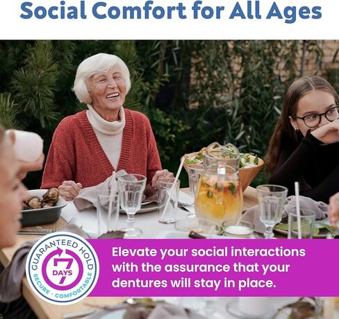 Denttach Denture Adhesive, Thermoplastic Denture Adhesive, Cushion, Reliner for Upper and Lower Dentures, Comfortable, Secure Denture Grip for Up to 7 Days, Non Glue, Zinc Free in Kuwait