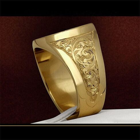 GYOEI 925 الفضة الاسترليني مطلي 18K الذهب الأصفر الرجال خاتم تاج الأسد درع شارة الدائري الملكي ختم الدائري الحيوان نمط الهيب هوب الدائري كوكتيل حزب خاتم هدية للرجال حجم 7-13 HM021 in Kuwait