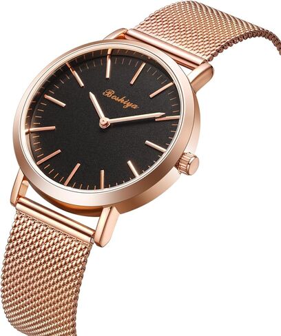 BOSHIYA Watches for Women Stretch Band 30mm Watch Ladies Analog Quartz Stainless Steel Expansion Band Watchs Waterproof Wristwatch for Small Wrist Silver Gold in Kuwait