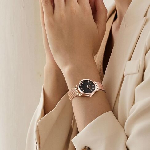 BOSHIYA Watches for Women Stretch Band 30mm Watch Ladies Analog Quartz Stainless Steel Expansion Band Watchs Waterproof Wristwatch for Small Wrist Silver Gold in Kuwait