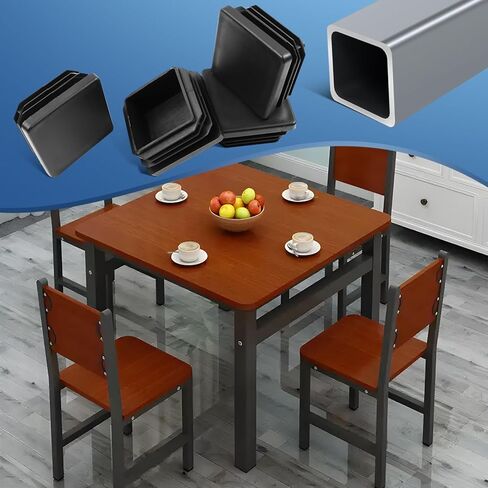 20 Pack End Cap Square Tubing Black Plastic Plug, for End Caps for Metal Tubing, Chair Leg Inserts for Metal Legs 2 Sizes (1'' Inch 0.75'' Inch) in Kuwait